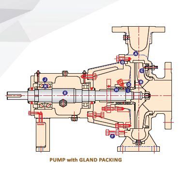 pump with gland packing of app pump